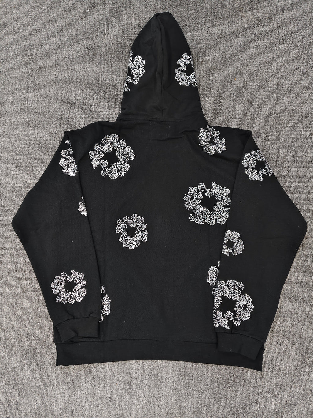Denim Tears Mono Wreath Hoodie 'Black' 1:1