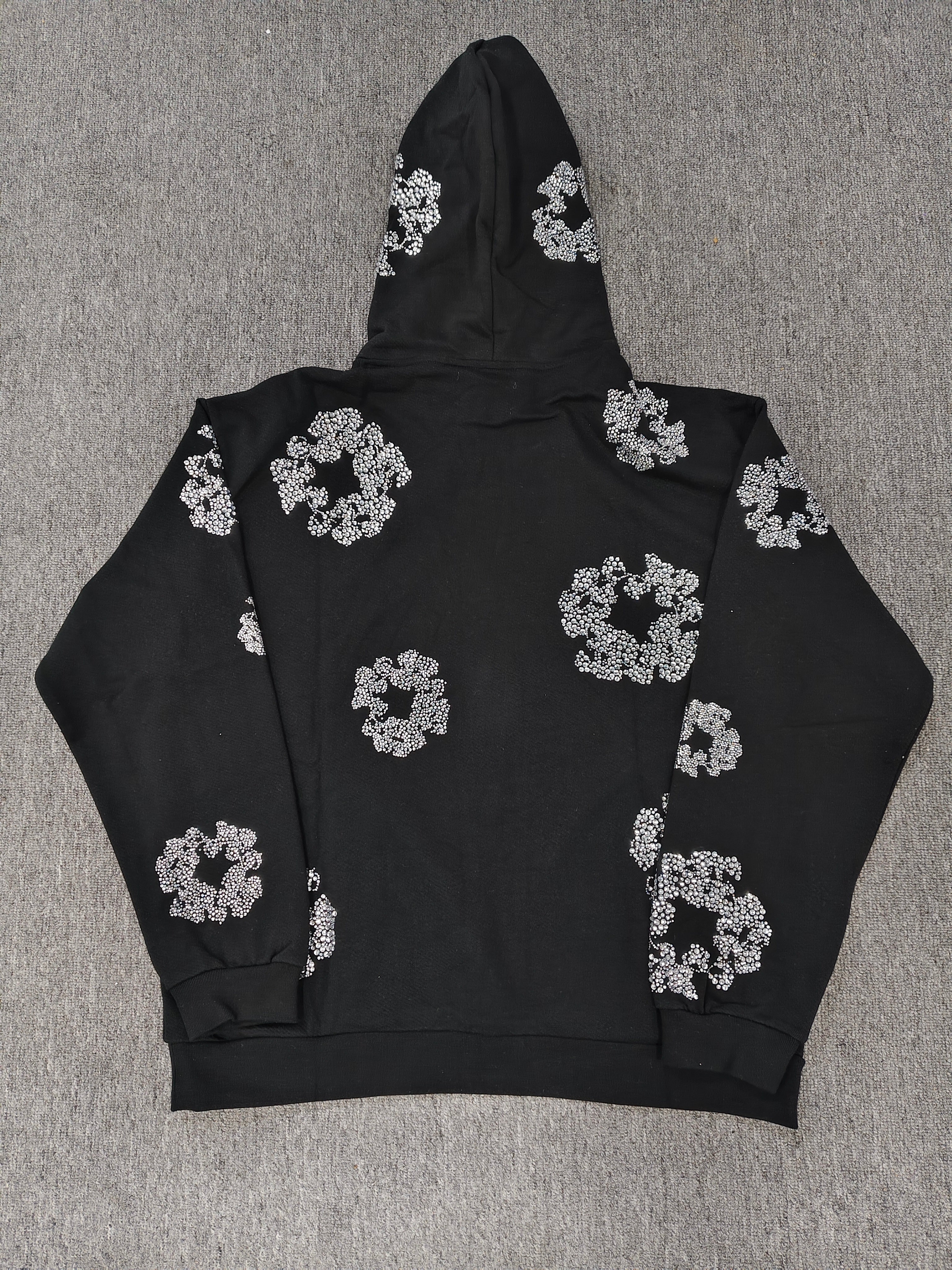 Denim Tears Mono Wreath Hoodie 'Black' 1:1