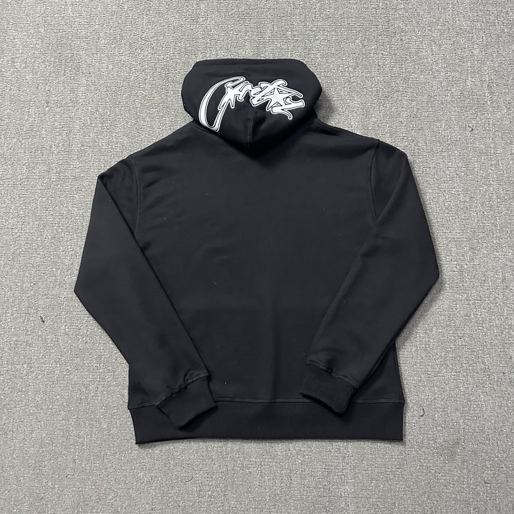 Corteiz Satin C Star Appliqué Hoodie And Joggin 'Black' 1:1